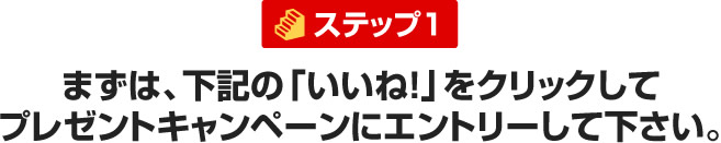 まずは、下記の「いいね！」をクリックして プレゼントキャンペーンにエントリーして下さい。